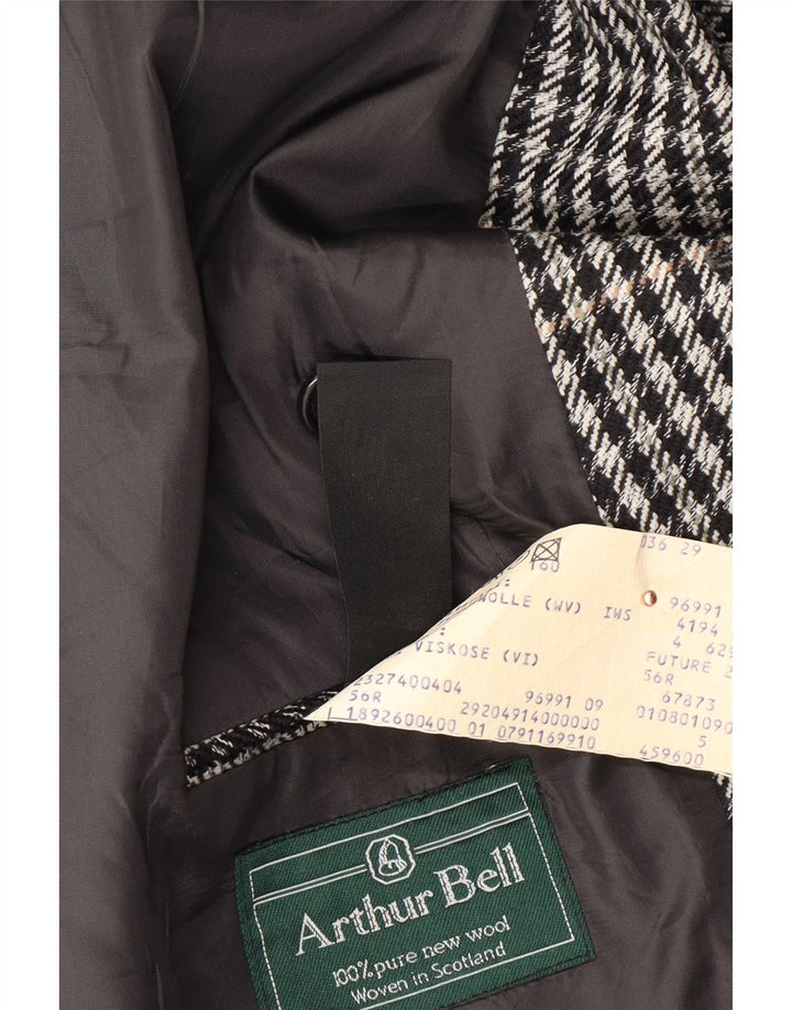 VINTAGE Herre Double Breasted Blazer Jacket EU 56 3XL Sort sildeben