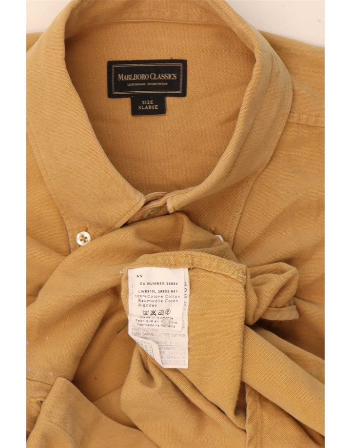 Marlboro Classics Herreskjorte XL Beige Bomuld