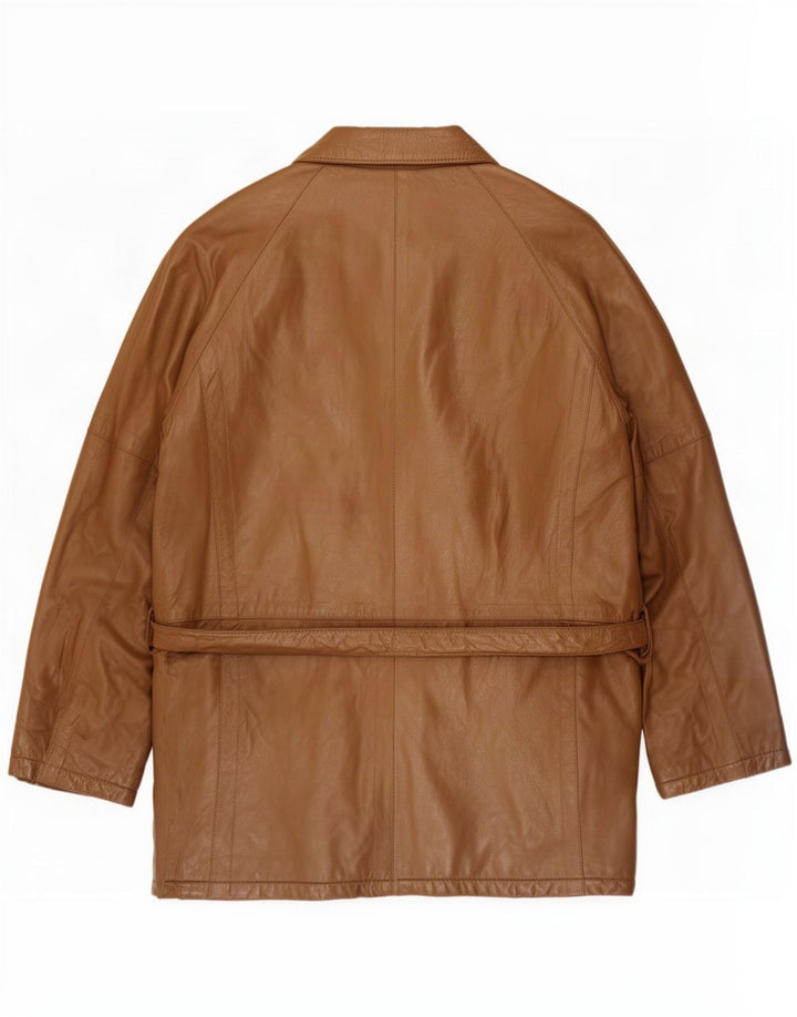 Vintage herre læderjakke IT 52 XL Brun