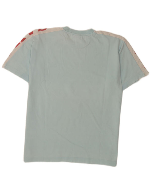 North Sails Herre grafisk T-shirt Top Medium Blue Colourblock Bomuld