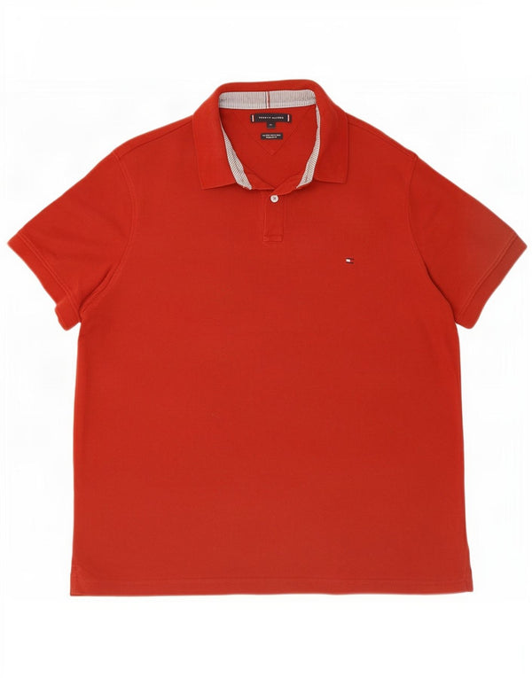 Tommy Hilfiger Herre Regular Fit Polo Shirt XL Rød Bomuld