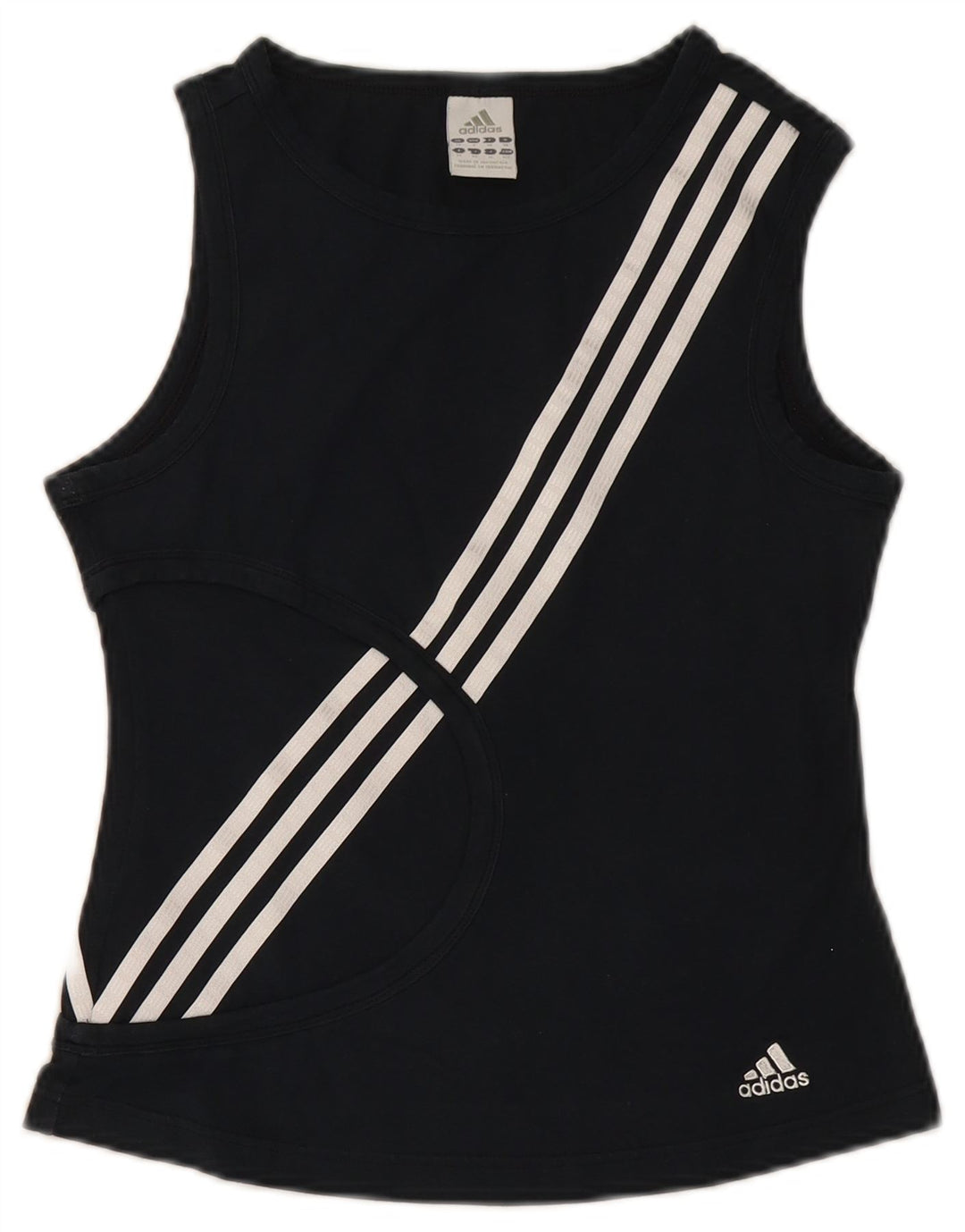 Adidas Damevest Top UK 10 Small Black Bomuld