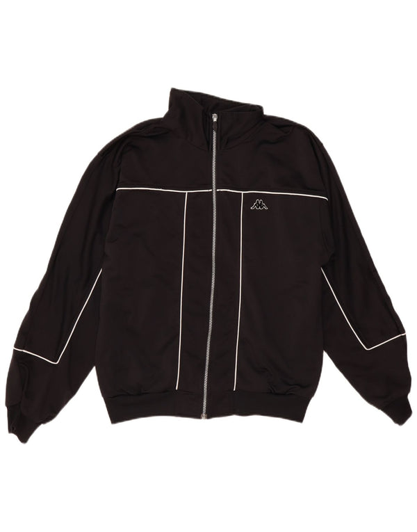 Kappa Mens Tracksuit Top Jacket Medium Black Polyester