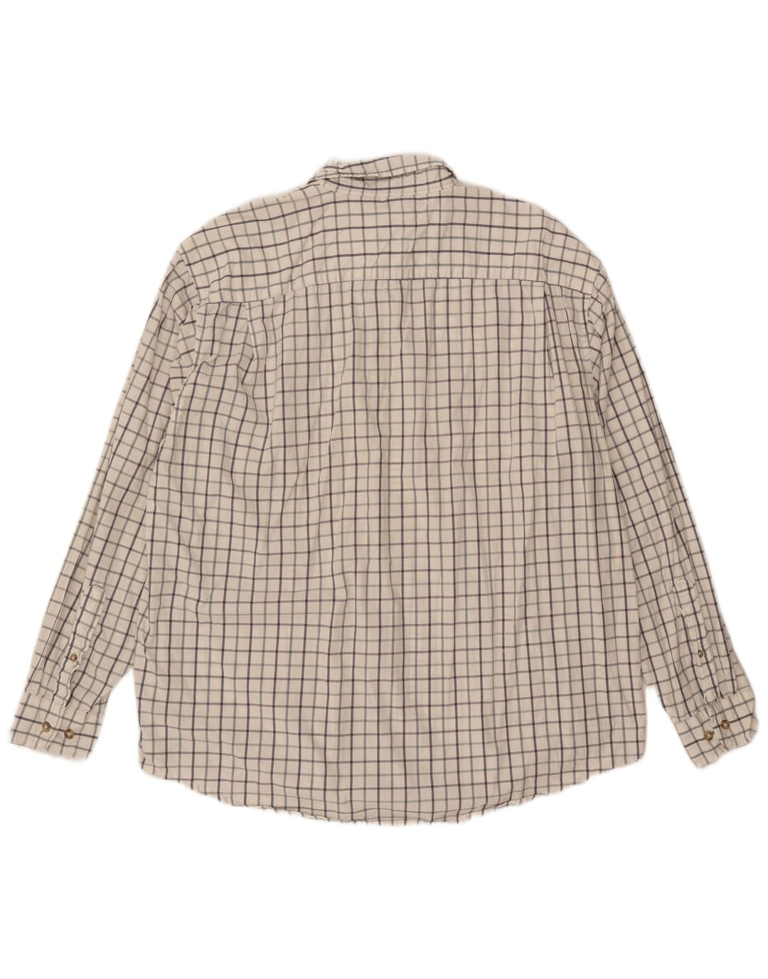 WRANGLER Mens Shirt XL Off White Check Cotton