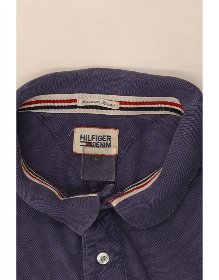 Tommy Hilfiger Herre poloshirt Stor marineblå bomuld