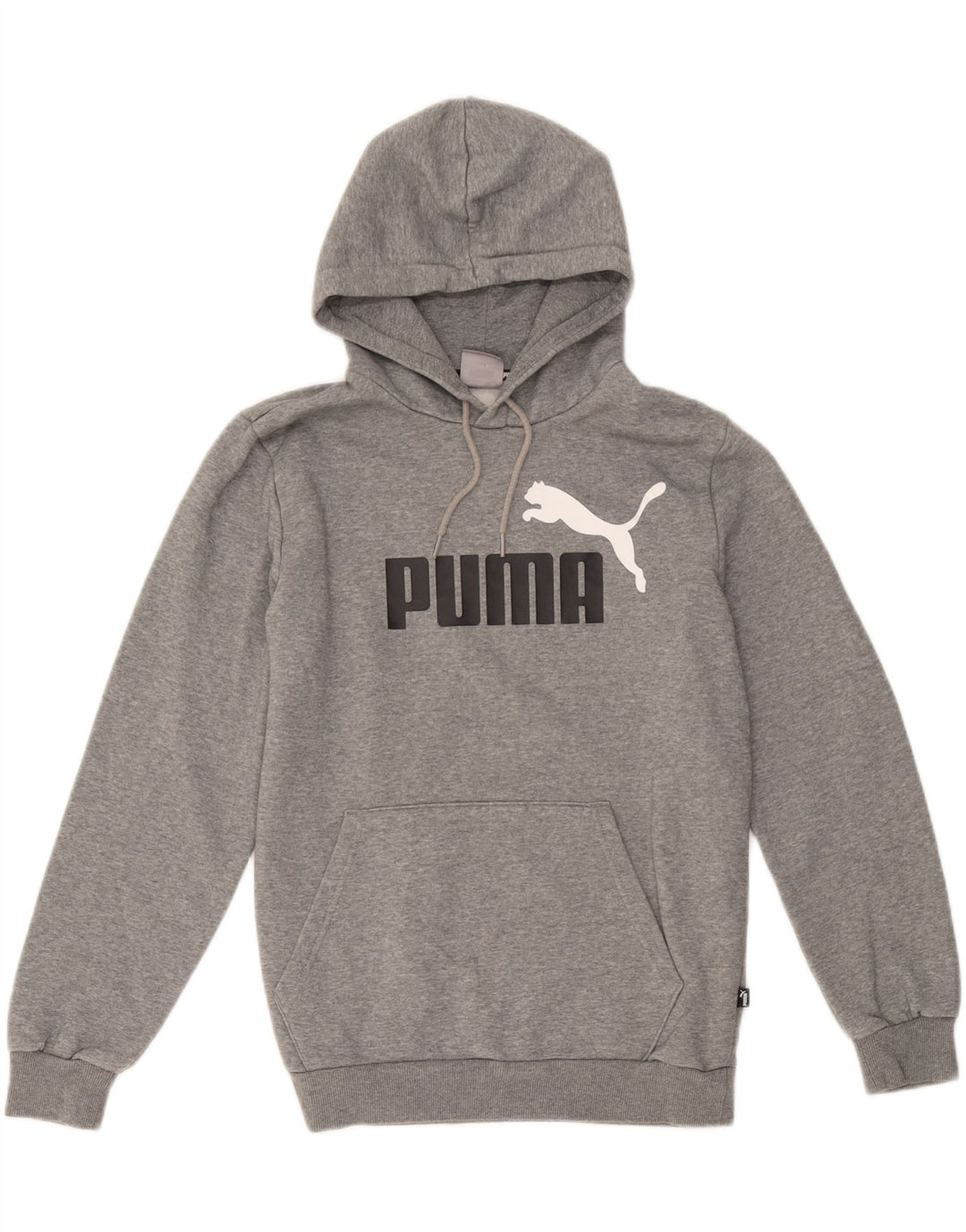 Puma Grafisk hættetrøje til mænd, lille grå bomuld
