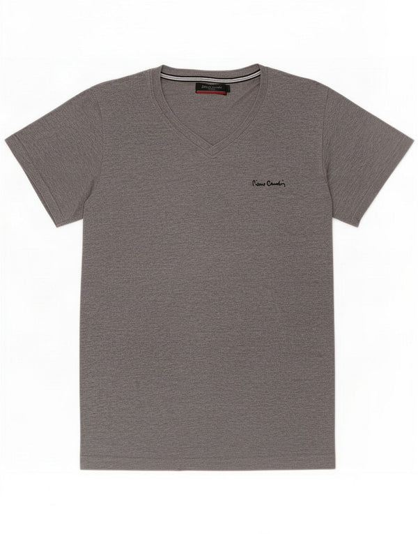 Pierre Cardin Herre T-shirt Top Medium Grey Flecked Polyester