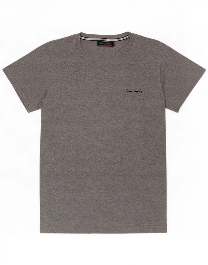 Pierre Cardin Herre T-shirt Top Medium Grey Flecked Polyester