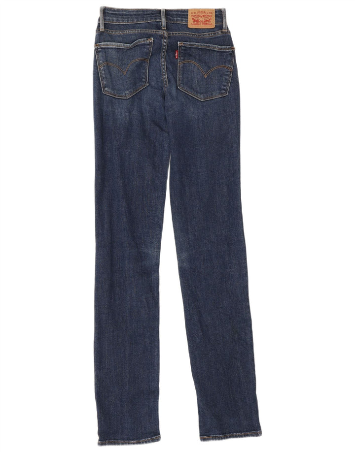 Levi's Dame 714 Straight Jeans W23 L33 Blå Bomuld