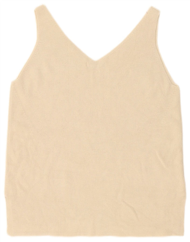 Marks & Spencer Damevest Top UK 16 Stor Beige Bomuld