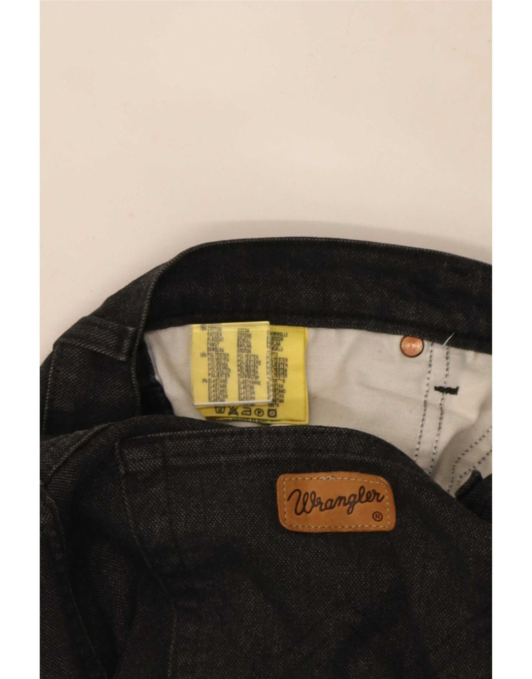 Wrangler Herre Texas Stretch Straight Jeans W36 L28 Sort Bomuld