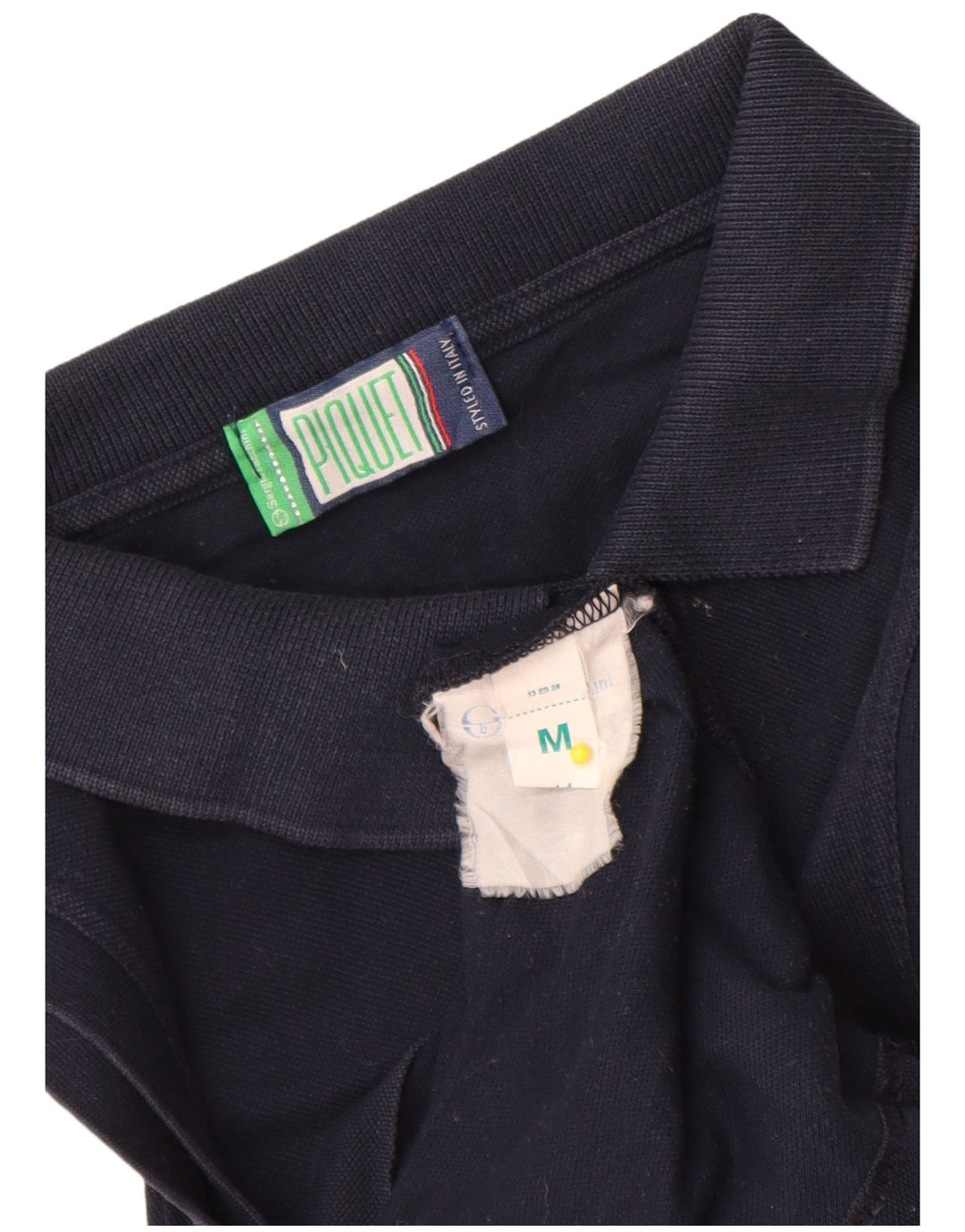 Sergio Tacchini Dame ærmeløs skjorte bluse UK 12 Medium Navy Blue