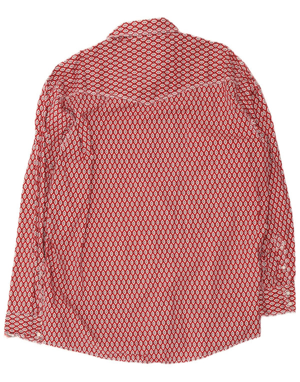 Wrangler herreskjorte 2XL rød geometrisk bomuld