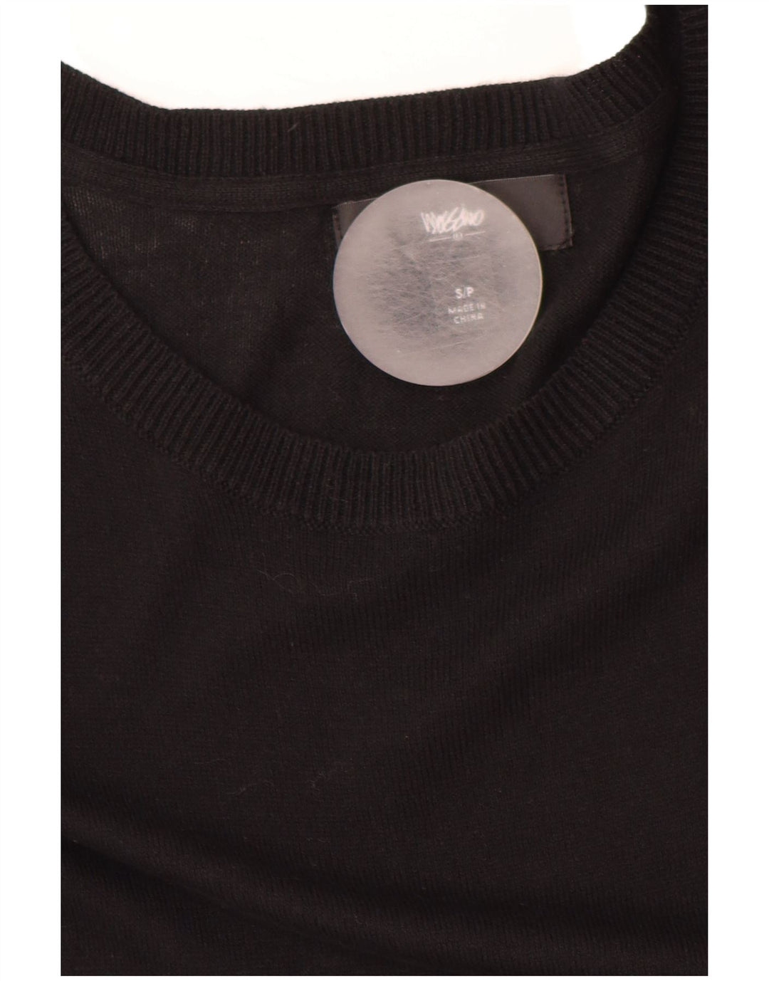 MOSSIMO Dame 3/4-ærmet Jumper Dress UK 10 Small Black Bomuld