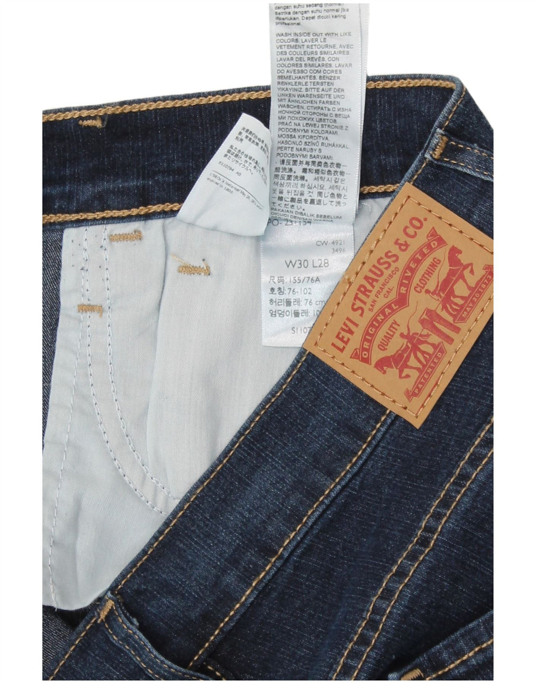Levi's skinny jeans til kvinder W30 L28 blå bomuld