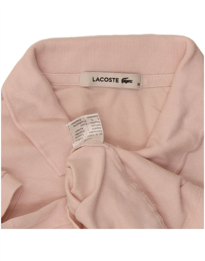 Lacoste Dame Polo Shirt Størrelse 36 Lille Pink Bomuld