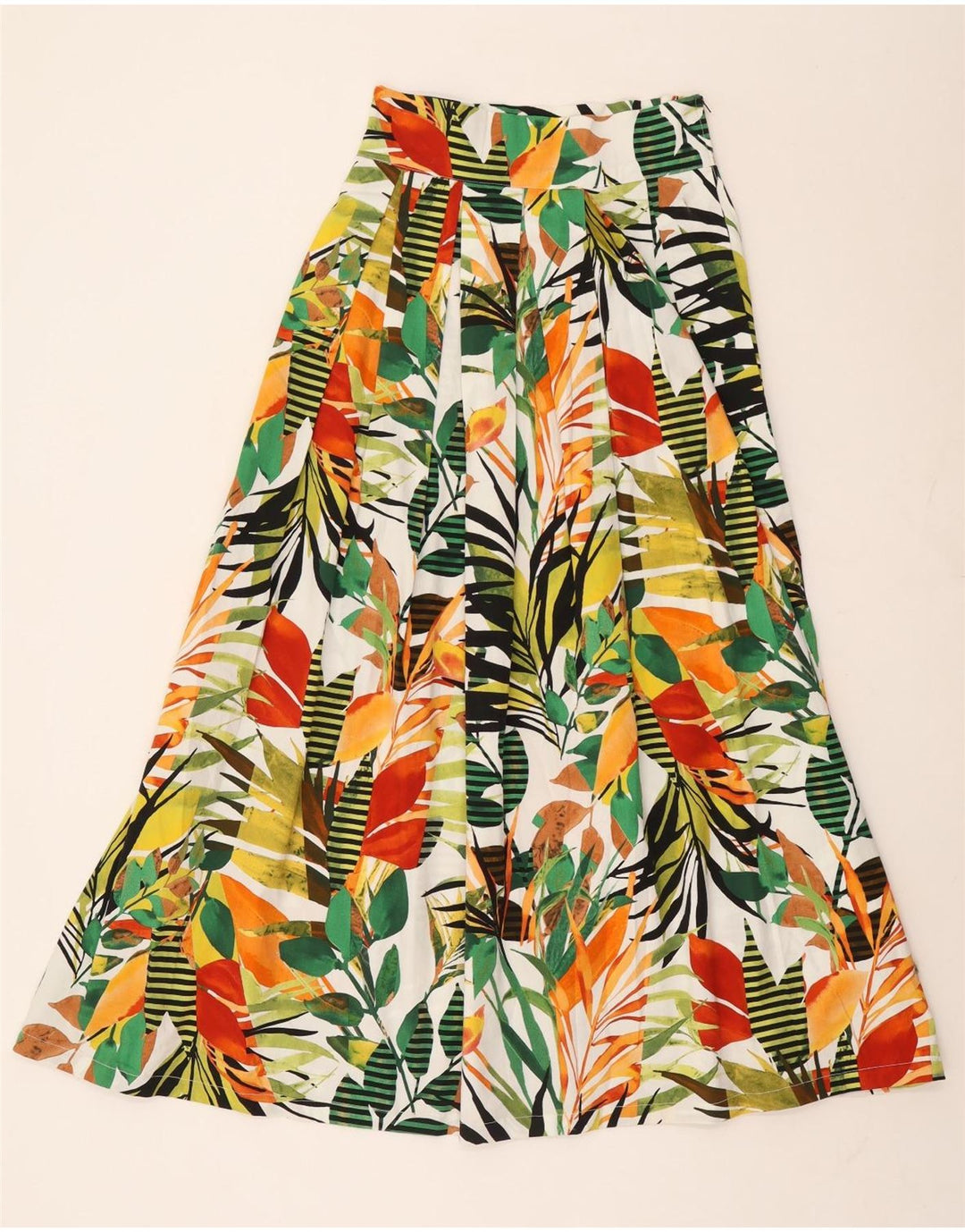 Vintage kvinders A-line nederdel W26 Lille flerfarvet blomster