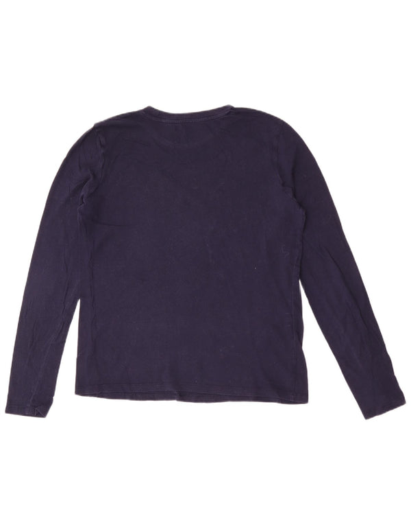 Gap Dame Grafisk Top Langærmet UK 14 Medium Navy Blue