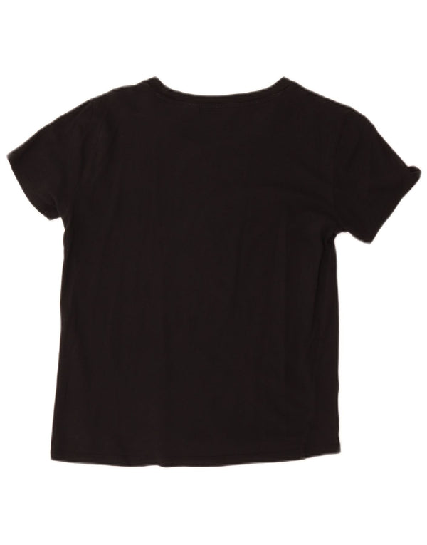 Levi's Grafisk T-shirt top til kvinder UK 6 XS Sort bomuld