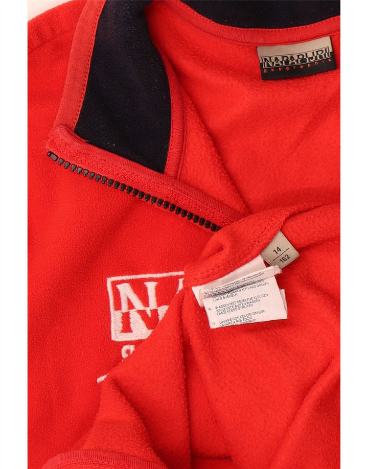 Napapijri drenge grafisk fleecejakke 13-14 år rød polyester