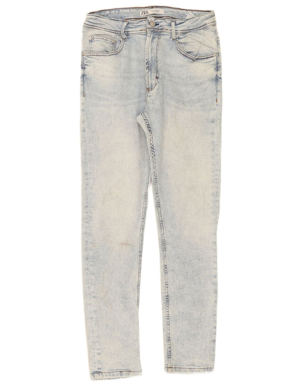 Zara Herre Skinny Jeans EU 44 Large W34 L31 Blå Bomuld