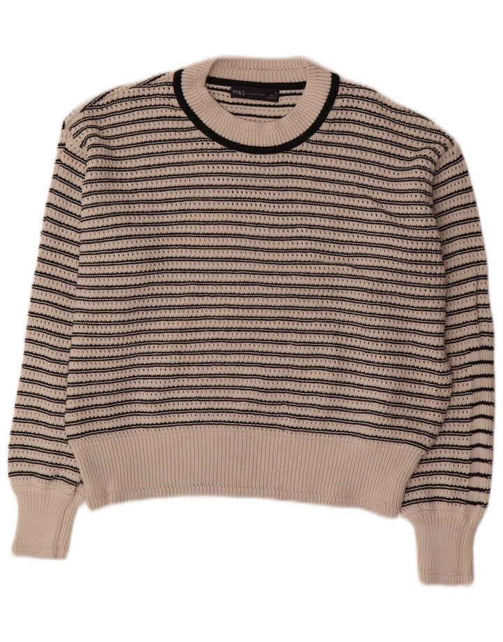 Marks & Spencer Dame sweater med rund hals DK 14 Medium Off White