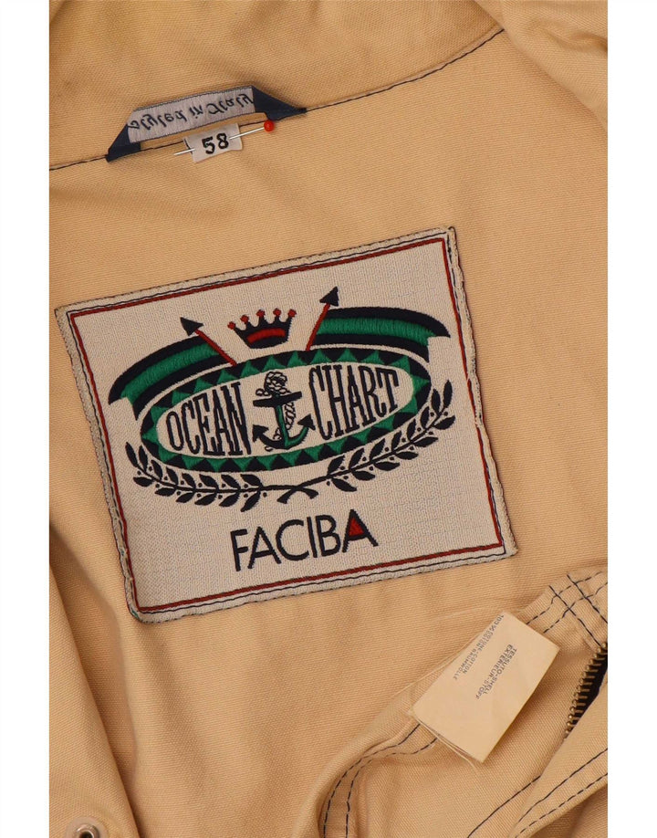 Faciba Herre Utility Jacket IT 58 4XL Beige Bomuld
