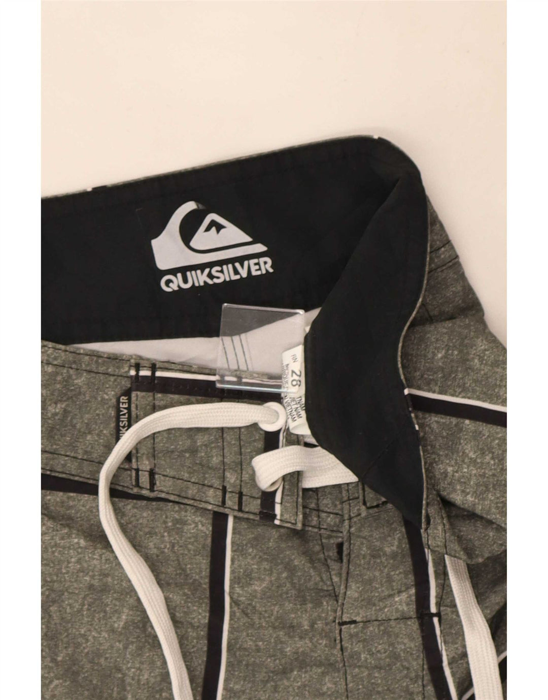 Quiksilver Badeshorts til mænd Små grå ternet polyakryl