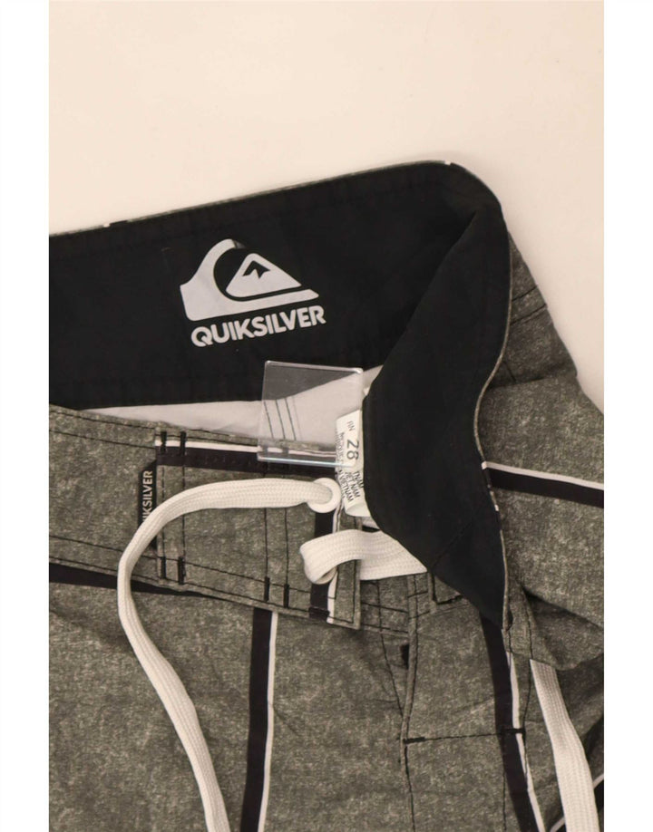 Quiksilver Badeshorts til mænd Små grå ternet polyakryl