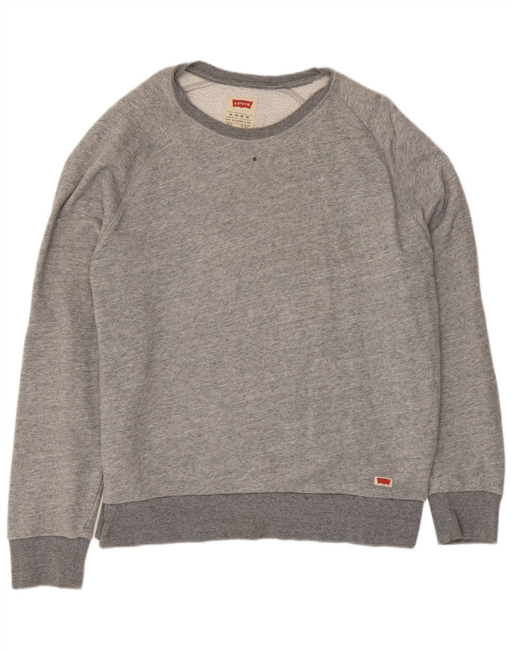 Levi's Sweatshirt Jumper til mænd XL Grå Flecked Bomuld