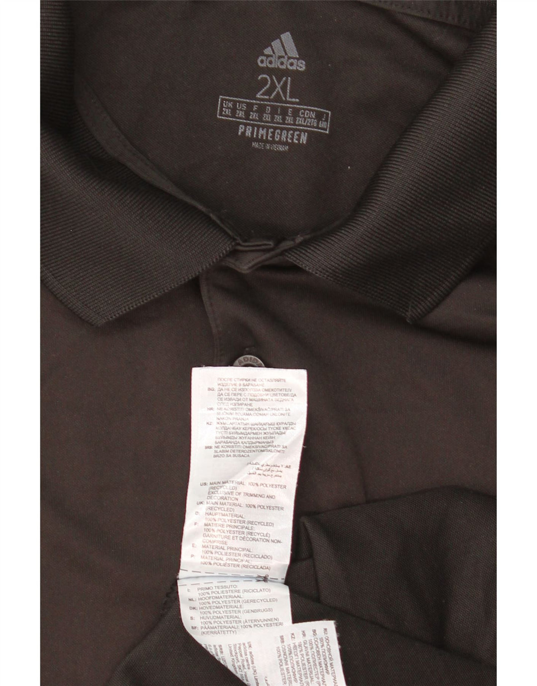 ADIDAS Poloskjorte til mænd 2XL sort polyester
