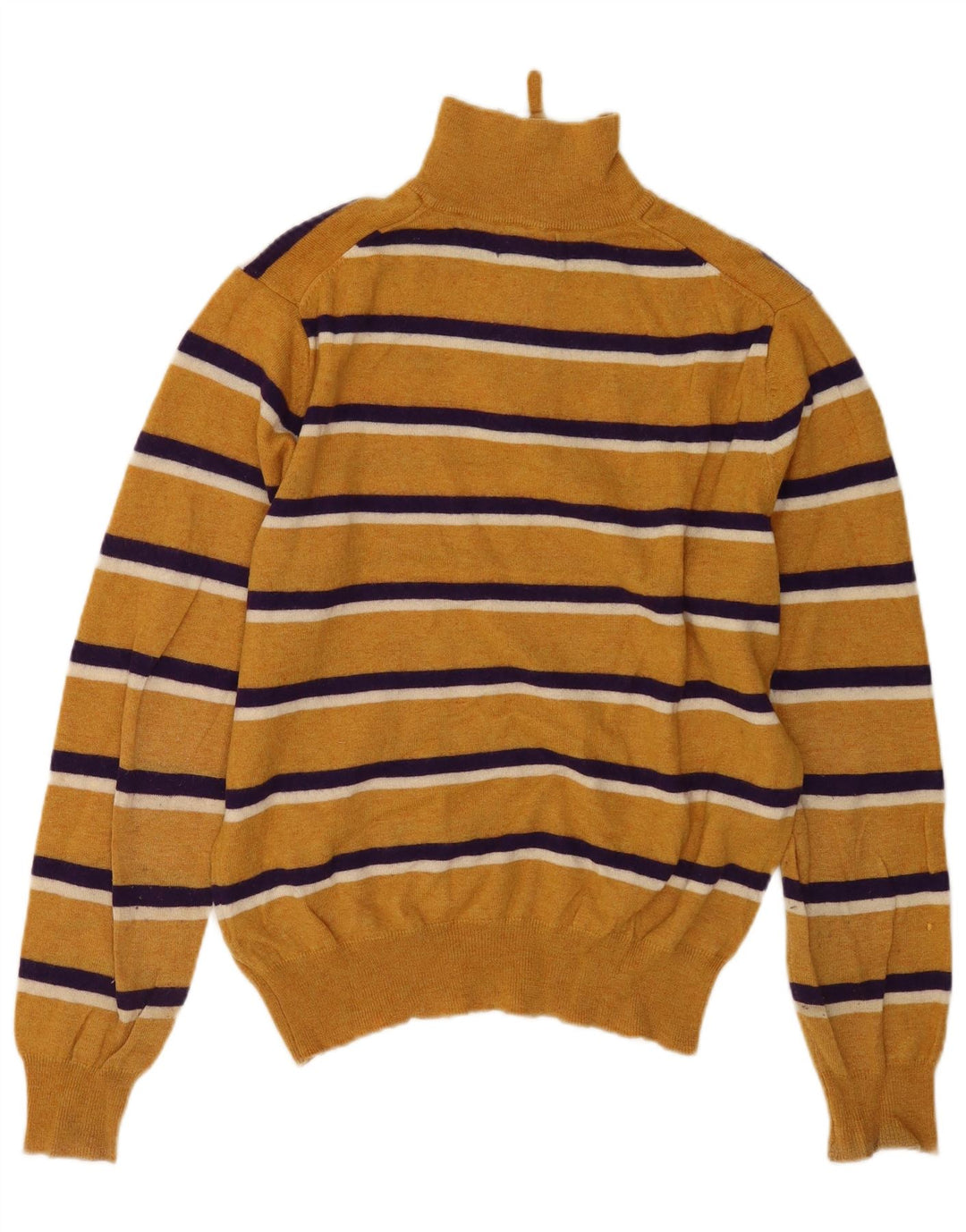 Kappa Herre Zip Neck Jumper Sweater Stor gul stribet lammeuld