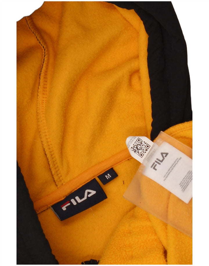 Fila Herre grafisk fleecetrøje med hætte Medium Gul Colourblock Polyester