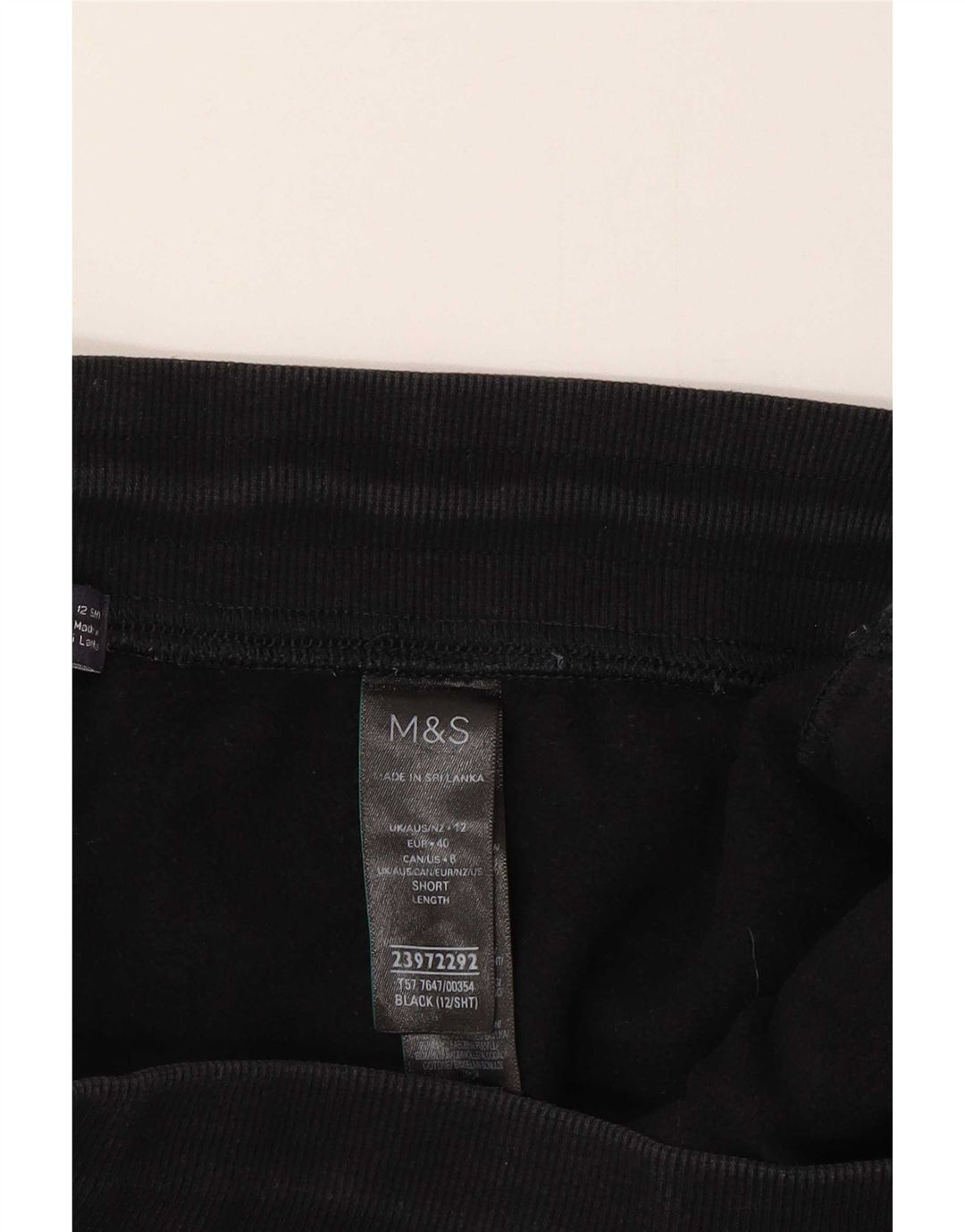 Marks & Spencer Træningsdragt til kvinder Joggers UK 12 Medium Sort Bomuld