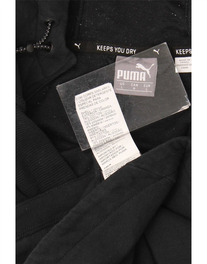 Puma Hættetrøje med lynlås til mænd Stor sort bomuld