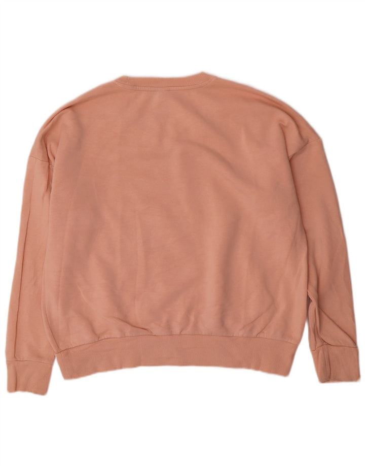 Adidas Dame Grafisk Oversized Sweatshirt Jumper UK 12/14 Medium Pink
