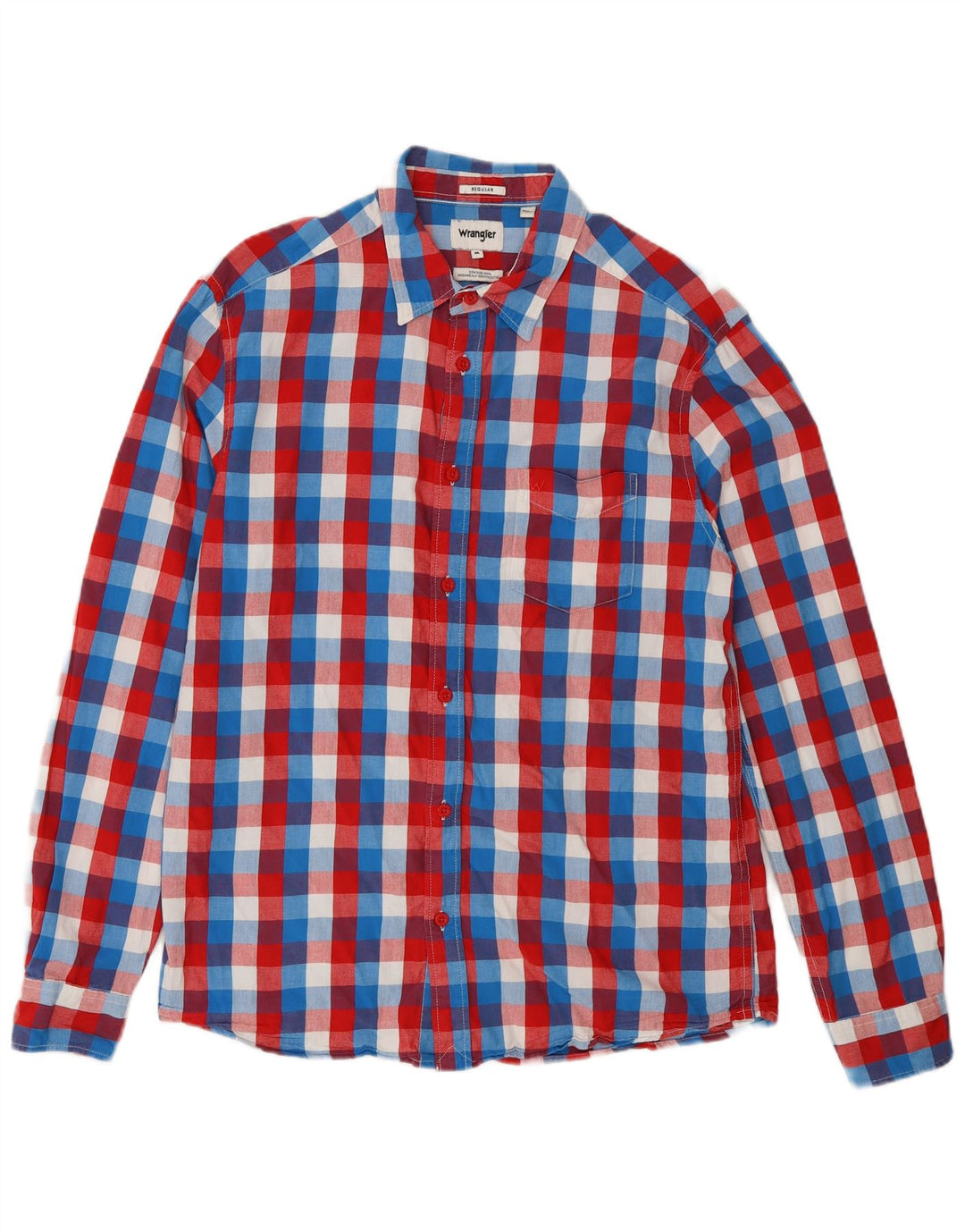 Wrangler Herre Regular Fit skjorte Medium Flerfarvet ternet bomuld