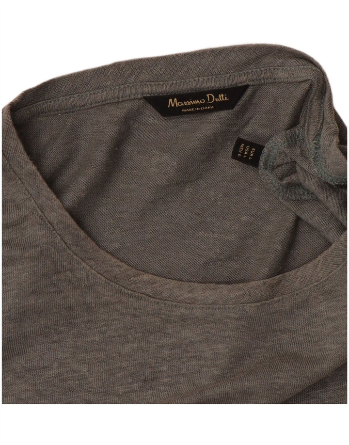 Massimo Dutti Herre T-Shirt Top Stor Grå