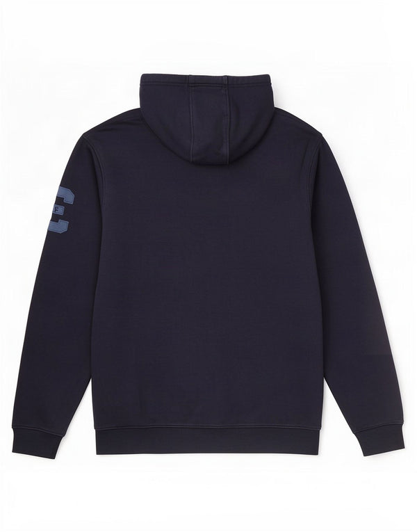 U.S. Polo Assn. Herre grafisk hættetrøje med lynlås XL marineblå