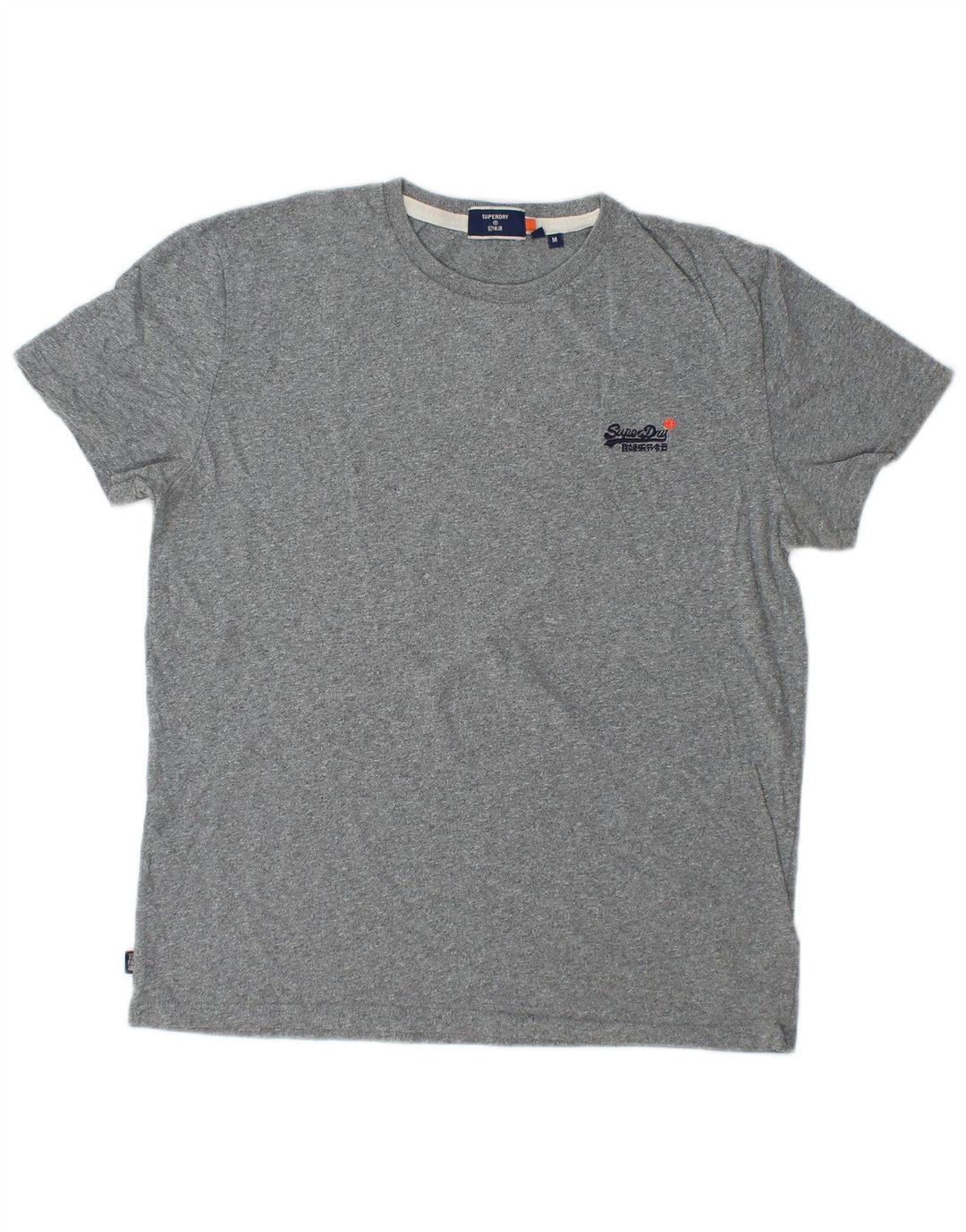 SUPERDRY T-shirt top til kvinder UK 14 Mellemgrå bomuld