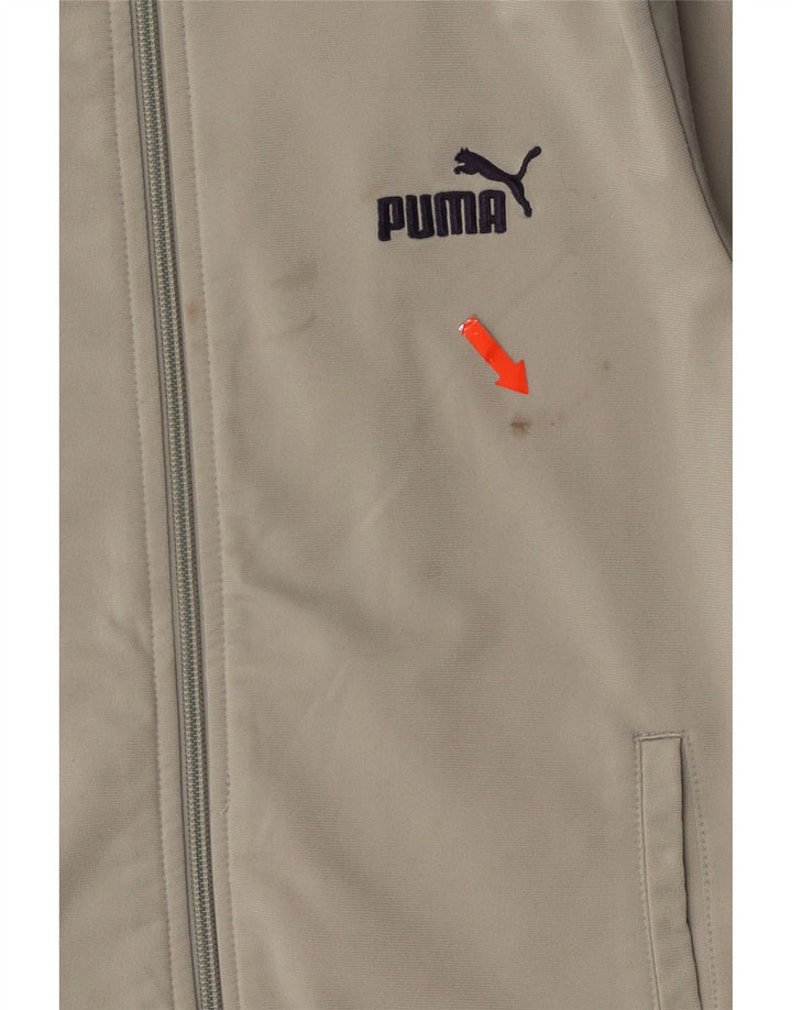 PUMA Boys Tracksuit Top Jacket 11-12 Years Grey Polyester Vintage Puma and Second-Hand Puma from Messina Hembry 