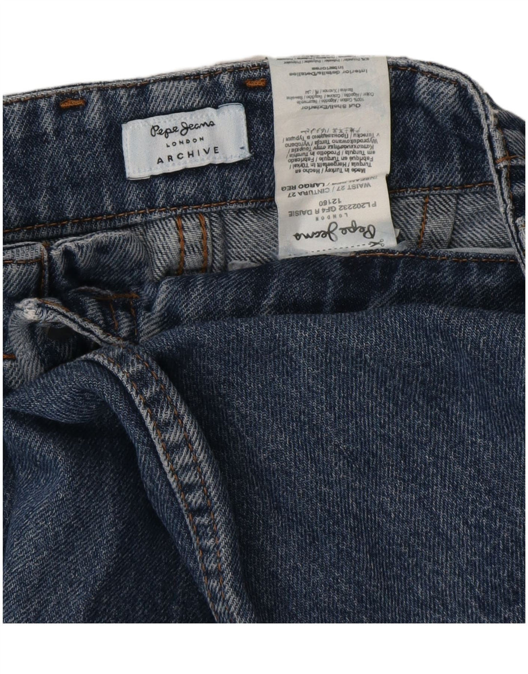 PEPE JEANS Kvinder Tapered Jeans W27 L27 Blå Bomuld