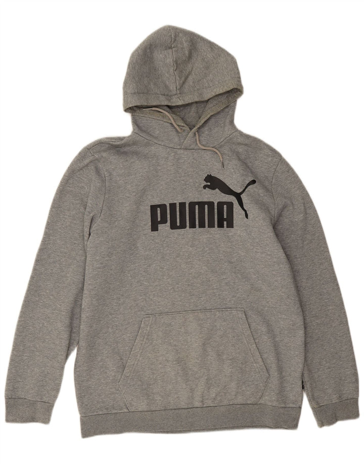 Puma Grafisk hættetrøje til mænd mellemgrå bomuld