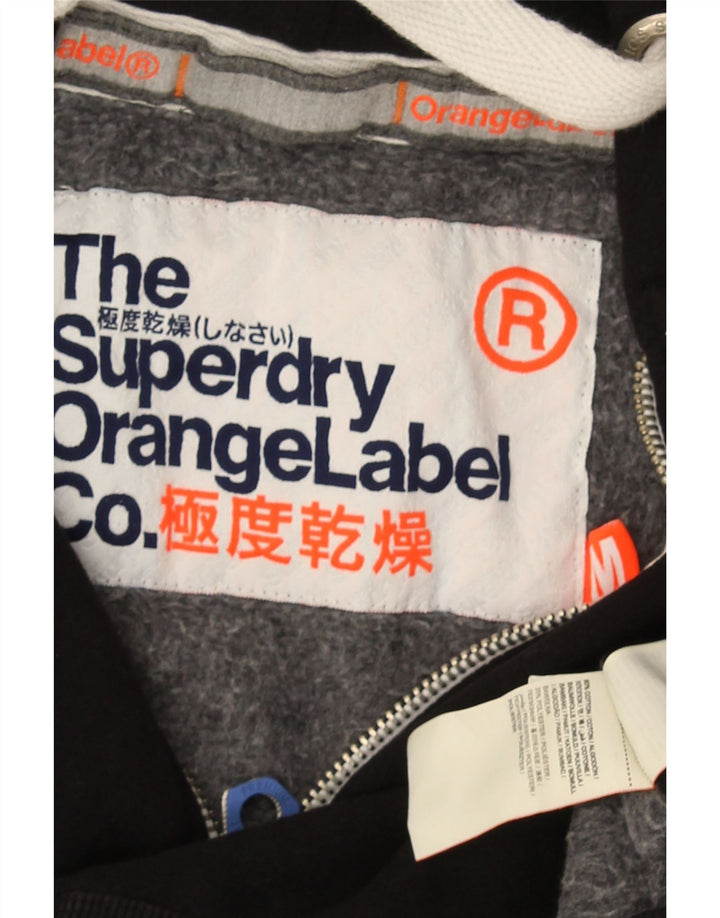 Superdry hættetrøje til kvinder med lynlås UK 14 Medium Sort bomuld