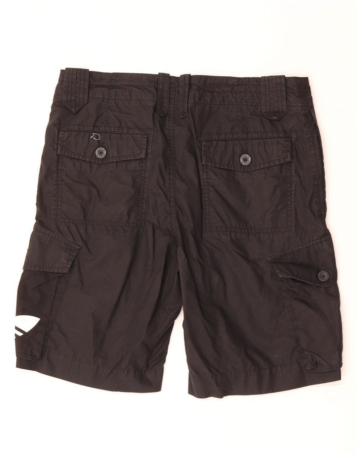 Adidas Herre grafiske Cargo Shorts W32 Medium Sort Bomuld