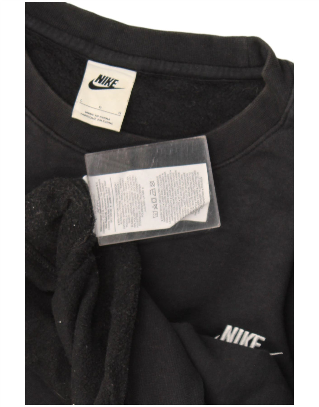 Nike Sweatshirt til mænd, stor sort bomuld