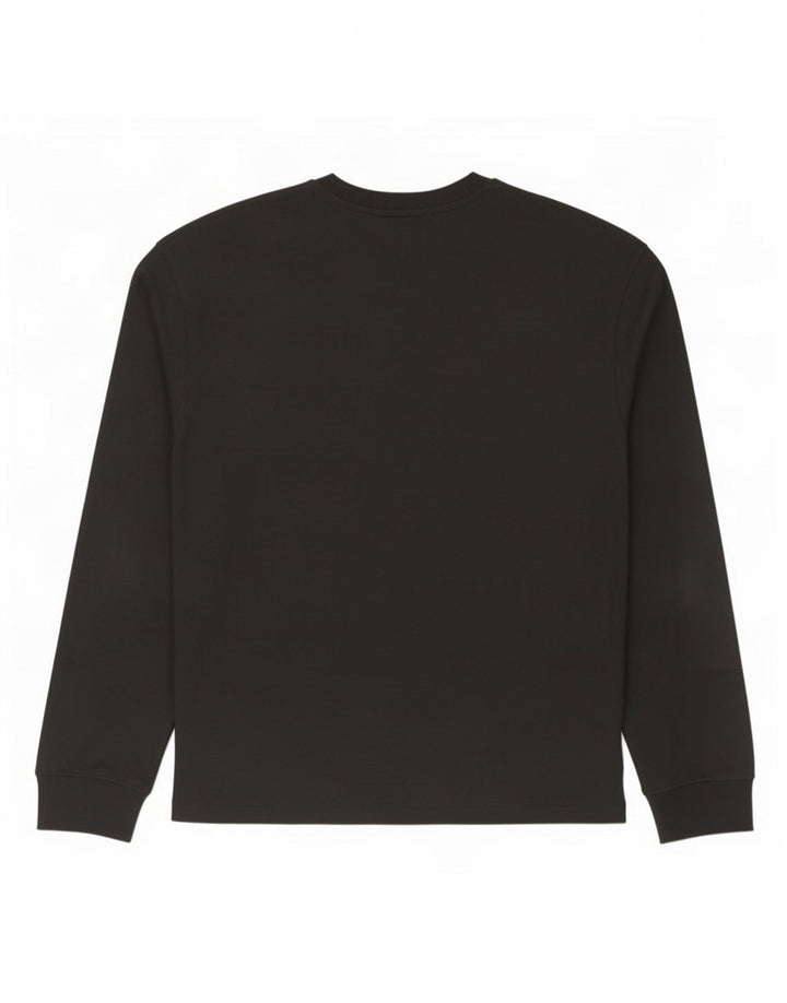 Zara Herre Top Langærmet Medium Sort Bomuld