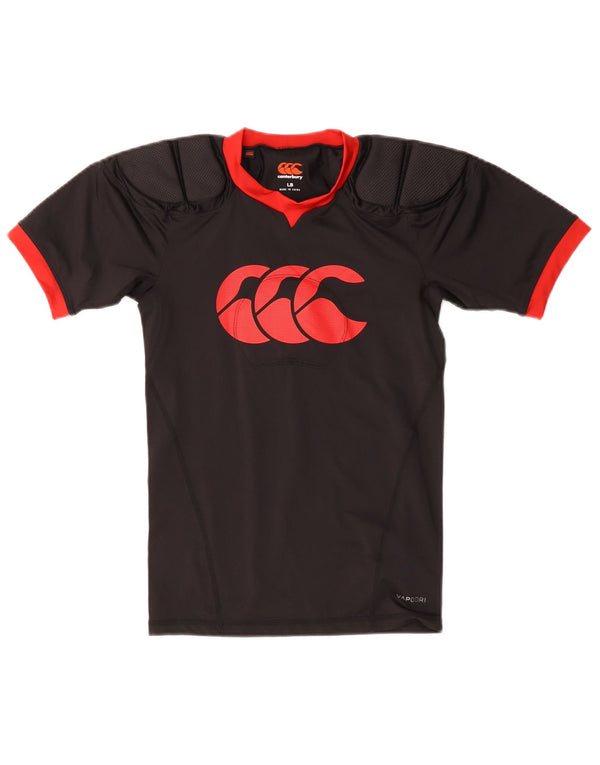 Canterbury Boys Grafisk T-Shirt Top 10-11 år Stor sort farveblok