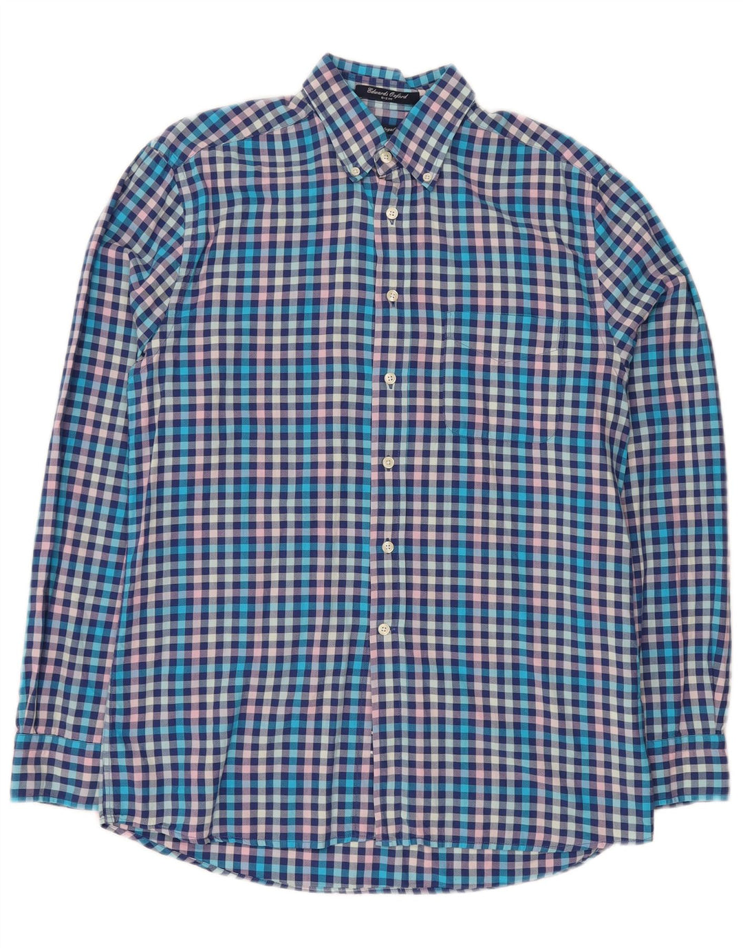 Gant Herre E-Z Fit skjorte Medium Blue Gingham Cotton