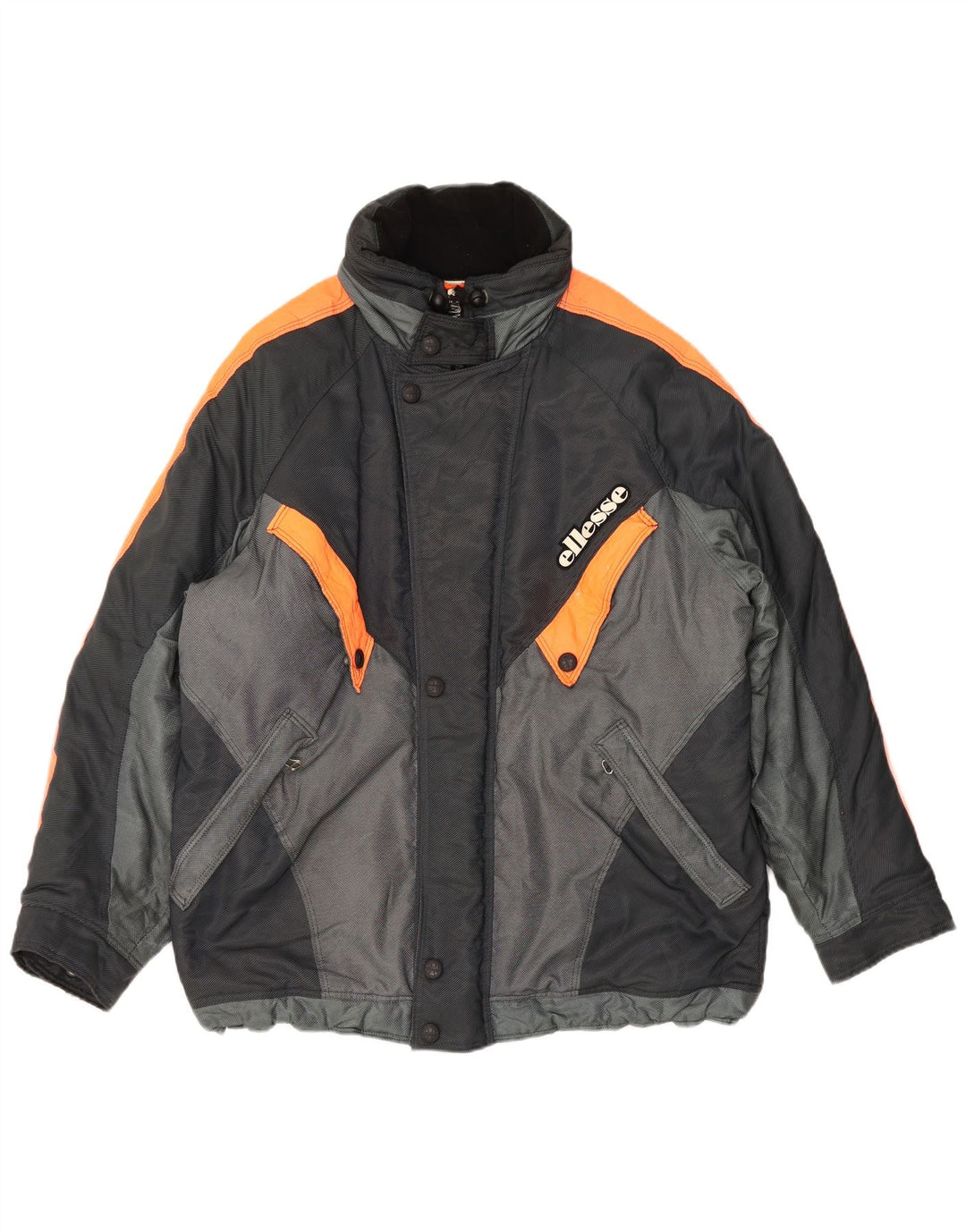 Ellesse Herre Loose Fit Skijakke IT 50 Stor Sort Colourblock